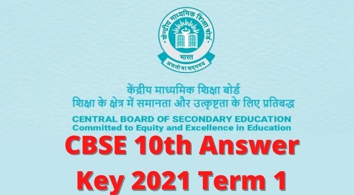 CBSE 10th Answer Key 2021